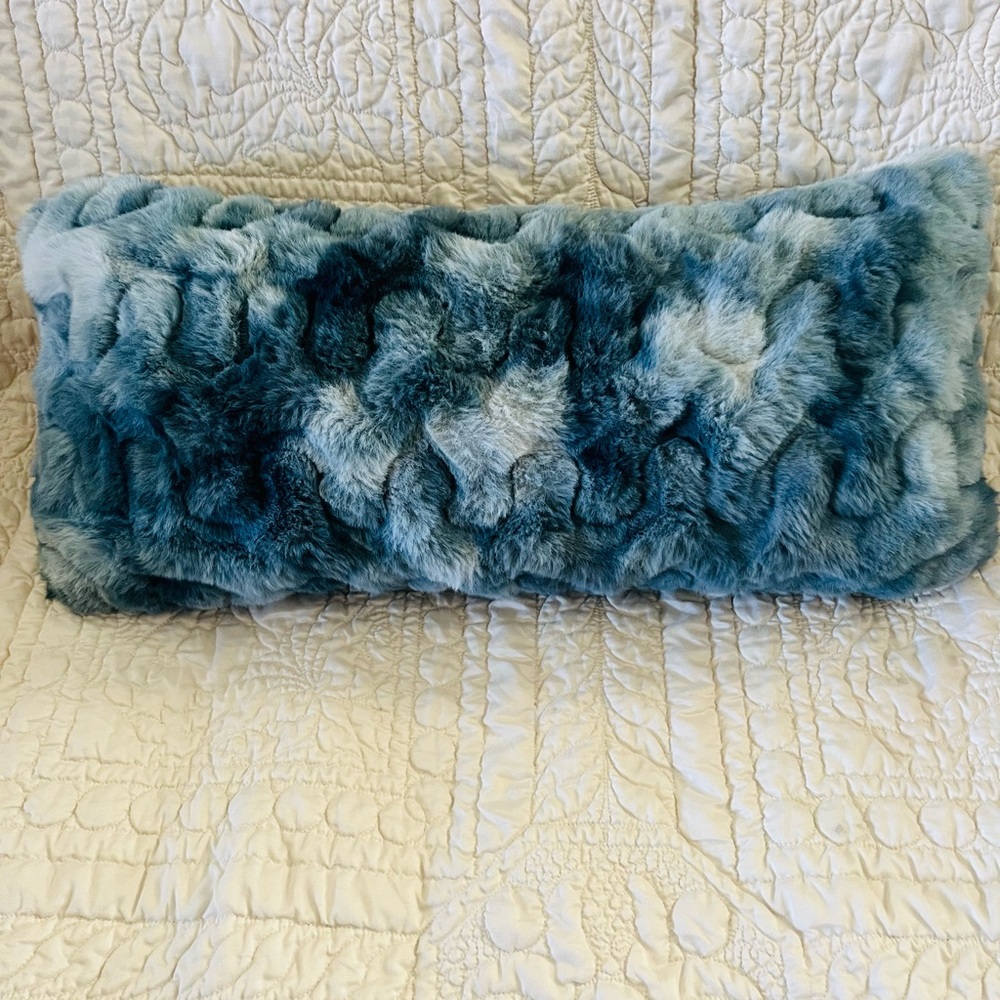 Anthropologie ombré of blues Faux Fur Pillow